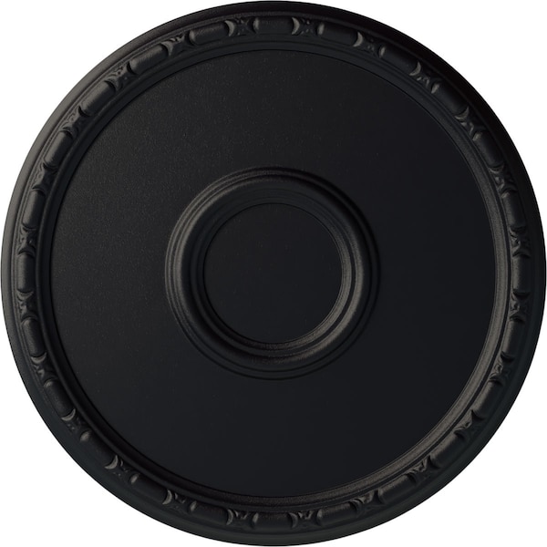 Ekena Millwork Odessa Bead & Barrel Ceiling Medallion (Fits Canopies up to 5"), 19 3/4"OD x 1 3/8"P, Steel Gray CM20ODSGS - main